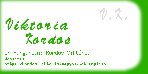 viktoria kordos business card